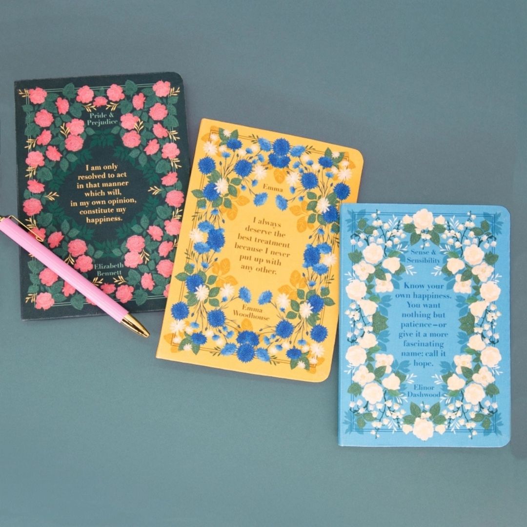 B6 Notebooks Pride & Prejudice Set of 3 - Portico Designs