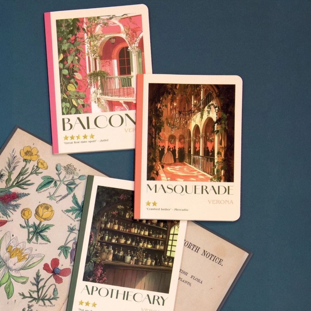 B6 Notebooks Romeo & Juliet Set of 3 - Portico Designs