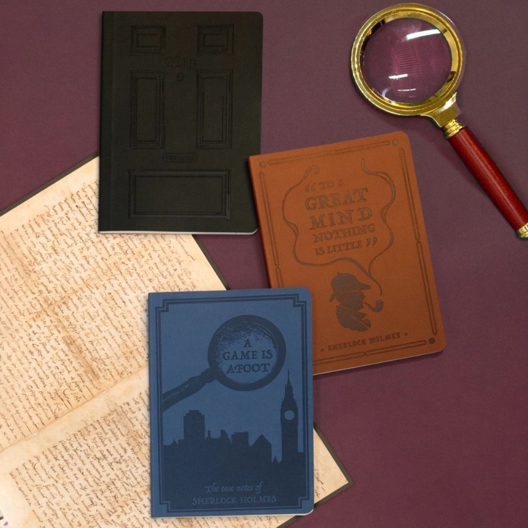 B6 Notebooks Sherlock Holmes Set of 3 - Portico Designs