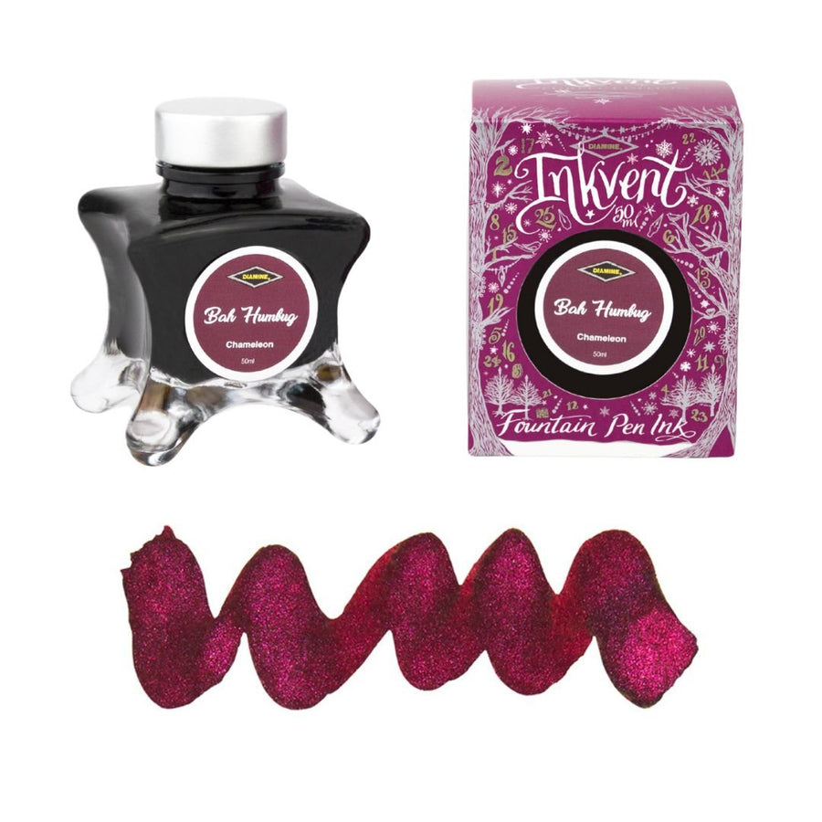 Bah Humbug Diamine 50ml Fountain Pen Ink Purple Inkvent Edition - Diamine - Under the Rowan Trees