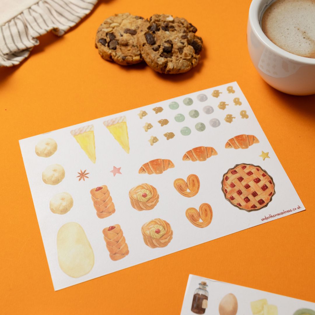 Baking Sticker Sheets - Pies - Under the Rowan Trees