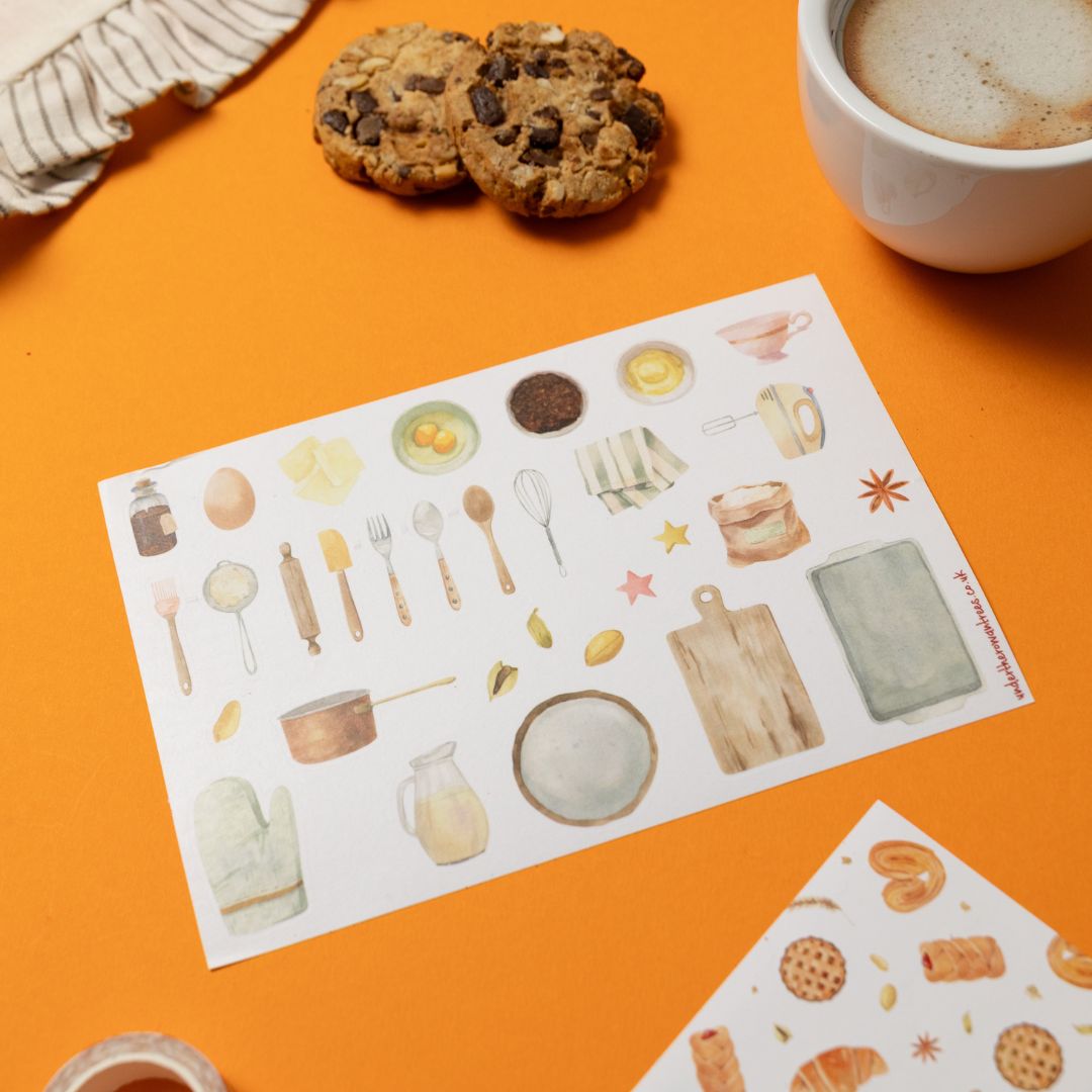 Baking Sticker Sheets - Utensils - Under the Rowan Trees
