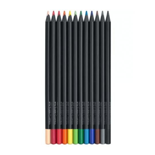 Black Edition 12 Colour Pencils Faber-Castell-Coloured Pencils-Faber-Castell-