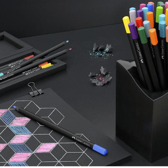 Black Edition 12 Colour Pencils Faber-Castell-Coloured Pencils-Faber-Castell-