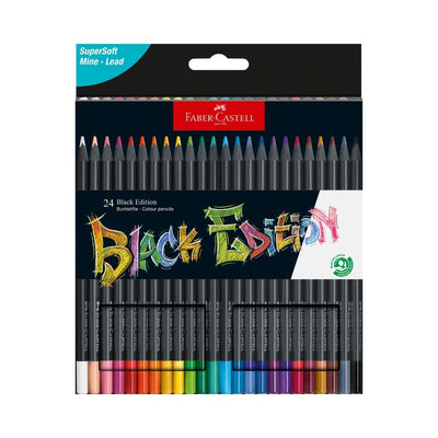 Colour Pencils Black Edition Set of 24 Faber-Castell-Coloured Pencils-Faber-Castell-