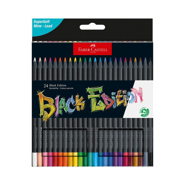 Colour Pencils Black Edition Set of 24 Faber-Castell-Coloured Pencils-Faber-Castell-