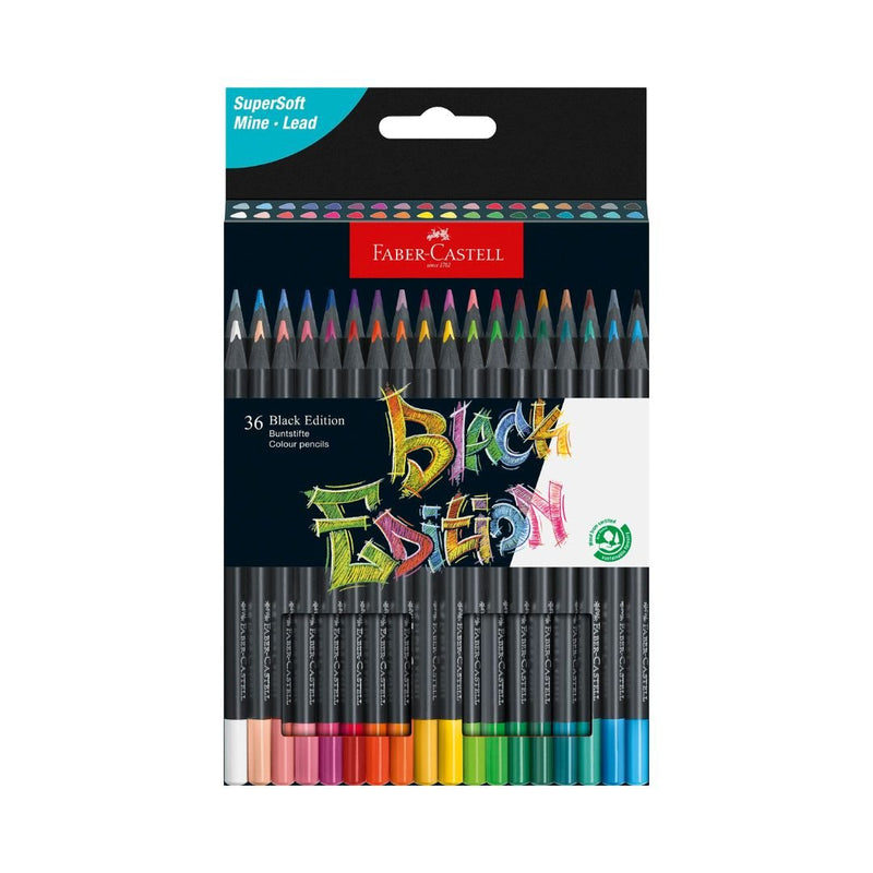 Black Edition 36 Colour Pencils Faber-Castell-Coloured Pencils-Faber-Castell-