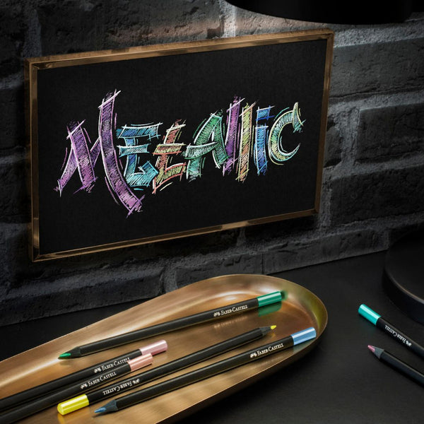Metallic Colour Pencils Black Edition Faber-Castell-Coloured Pencils-Faber-Castell-