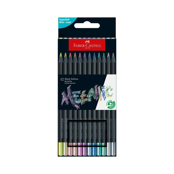 Metallic Colour Pencils Black Edition Faber-Castell-Coloured Pencils-Faber-Castell-