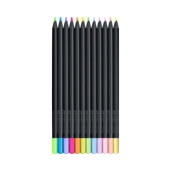 Neon & Pastel Colour Pencils Black Edition Faber-Castell-Coloured Pencils-Faber-Castell-