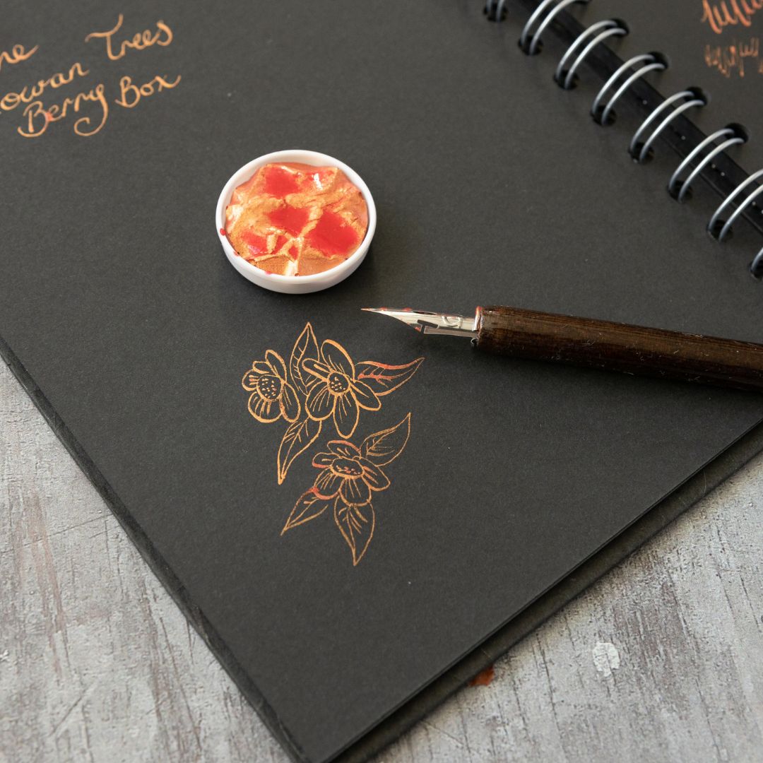 Black Paper Display Book 270gsm Pages - Pink Pig