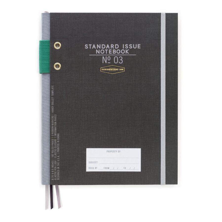 Black Standard Issue Planner Notebook - Designworks Collective - Under the Rowan Trees