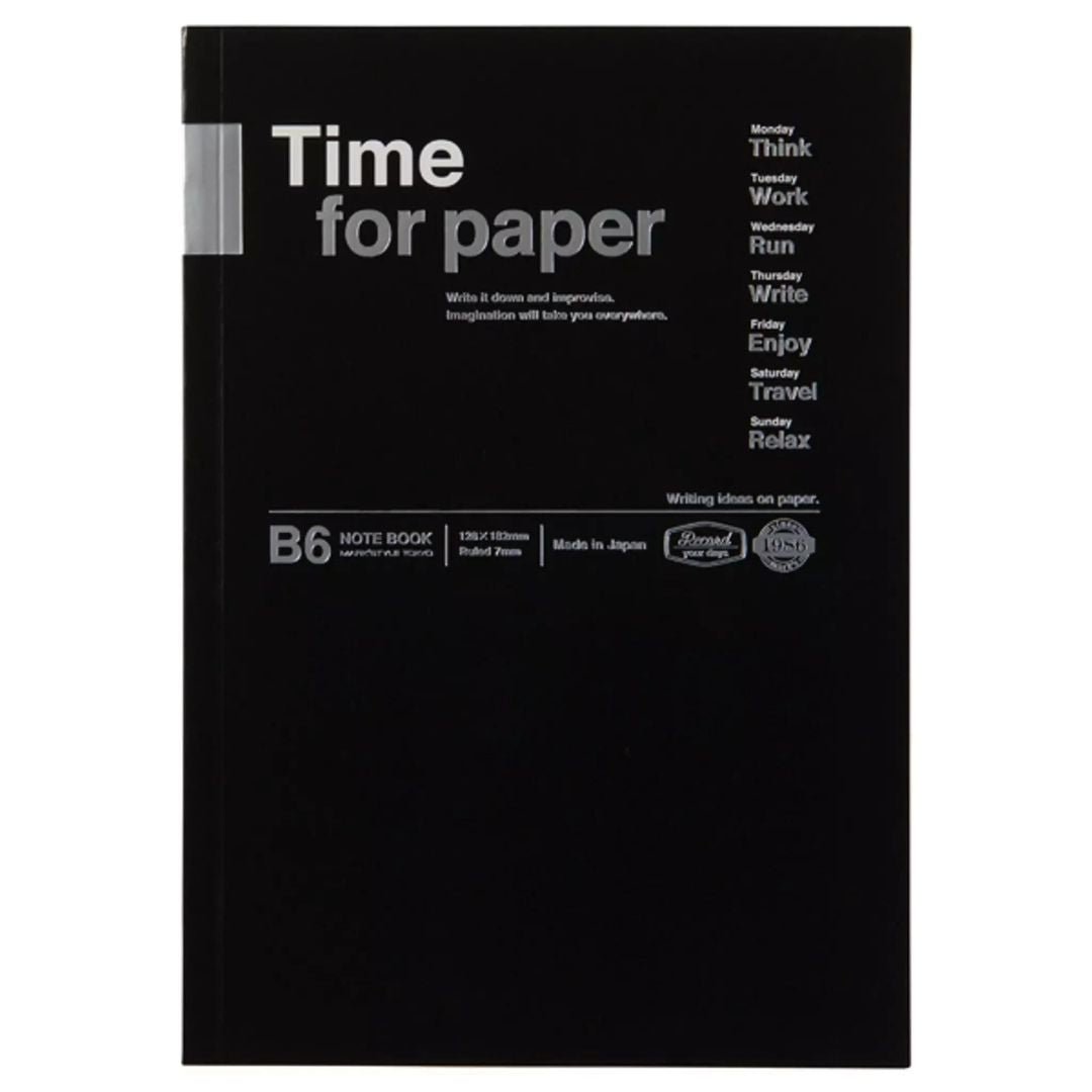 Black Time for Paper B6 Notebook - Mark's Inc. - Under the Rowan Trees