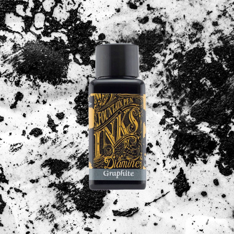 Blacks & Greys Diamine Fountain Pen Inks 30ml-Fountain Pen Ink Collection Image