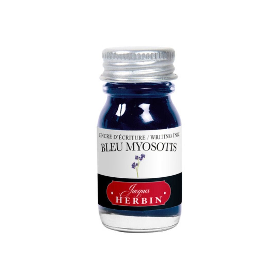 Bleu Myosotis Herbin Fountain Pen Ink Bottle 10ml - Herbin - Under the Rowan Trees