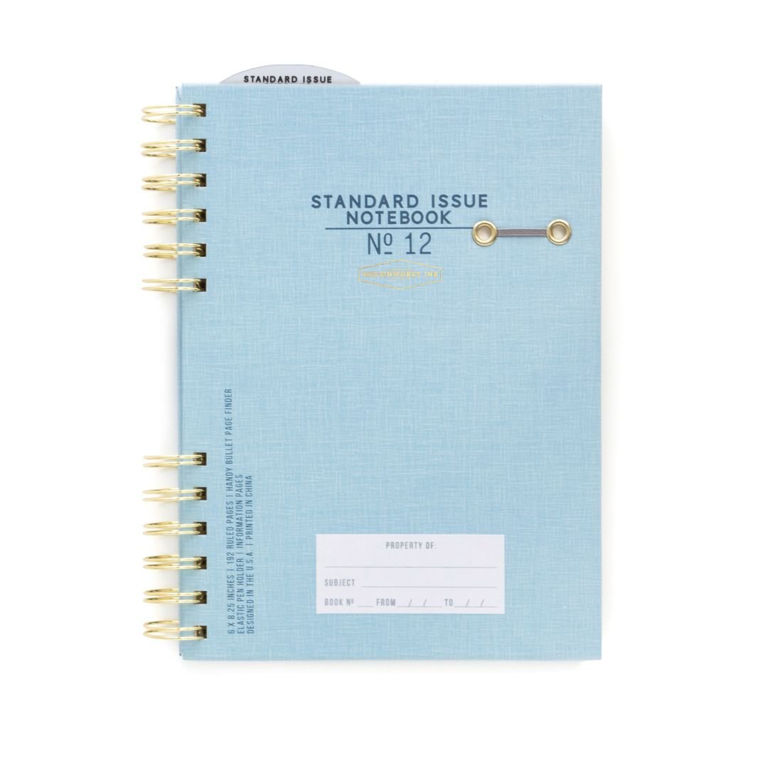 Blue Standard Issue Twin Wire Planner - Designworks Collective - Under the Rowan Trees