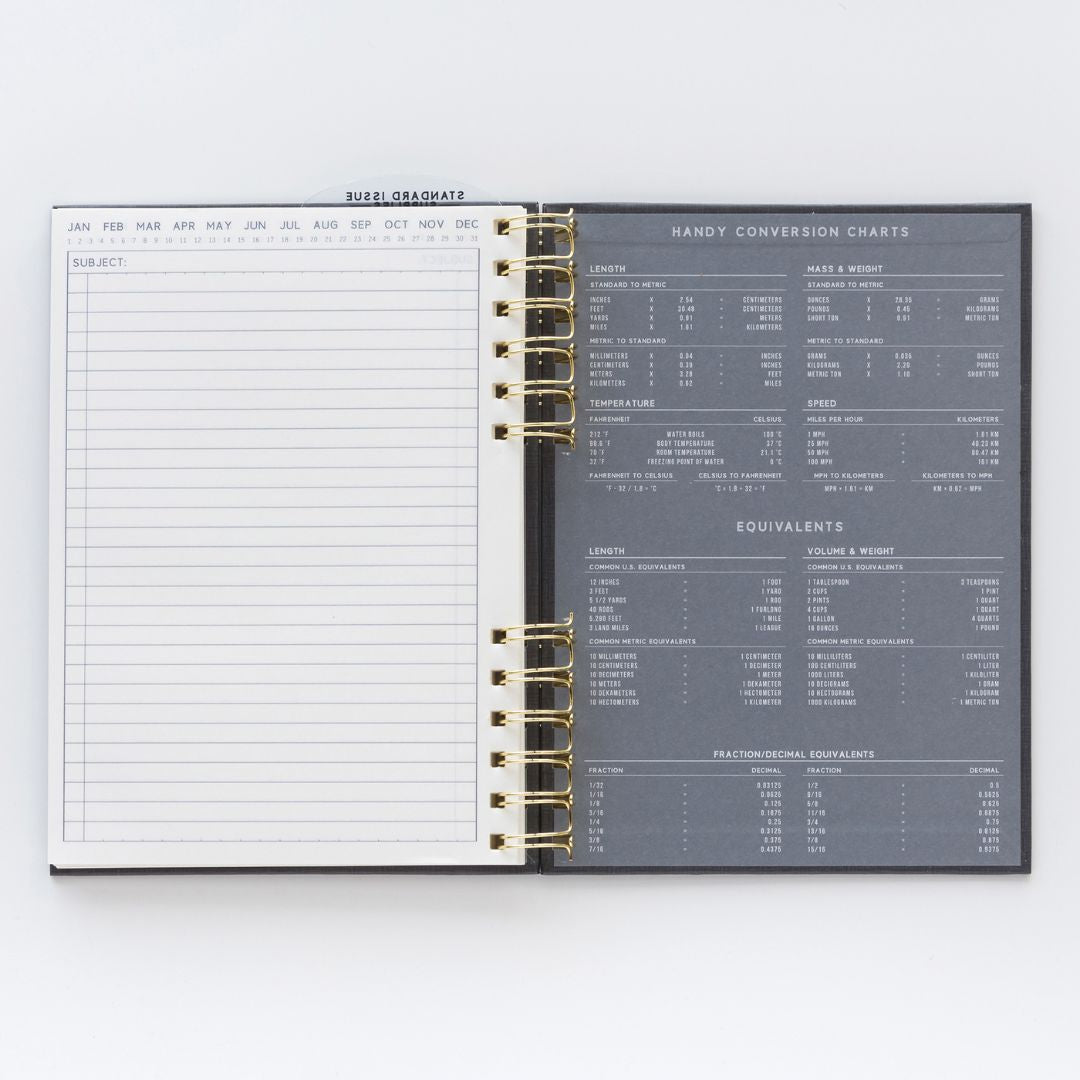 Blue Standard Issue Twin Wire Planner - Designworks Collective - Under the Rowan Trees