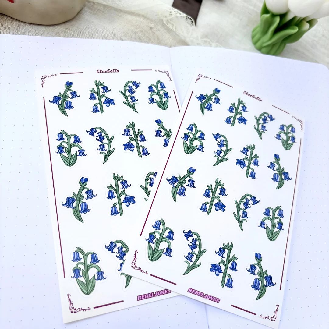 Bluebells Sticker Sheet - Rebel Jones