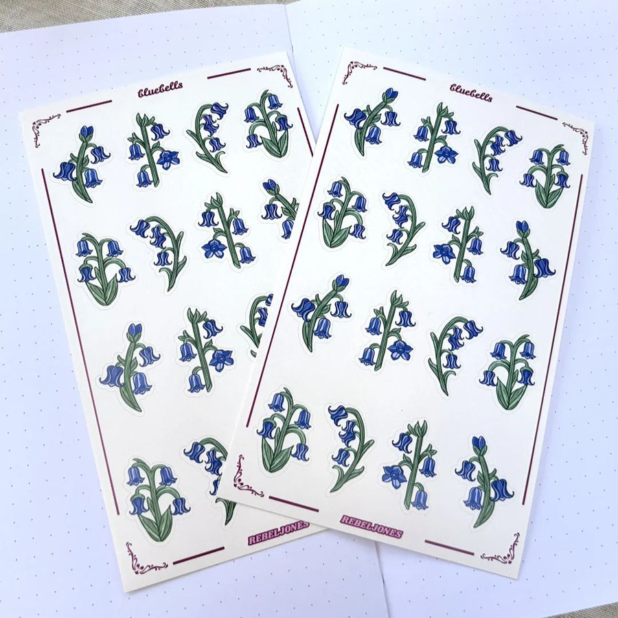 Bluebells Sticker Sheet - Rebel Jones