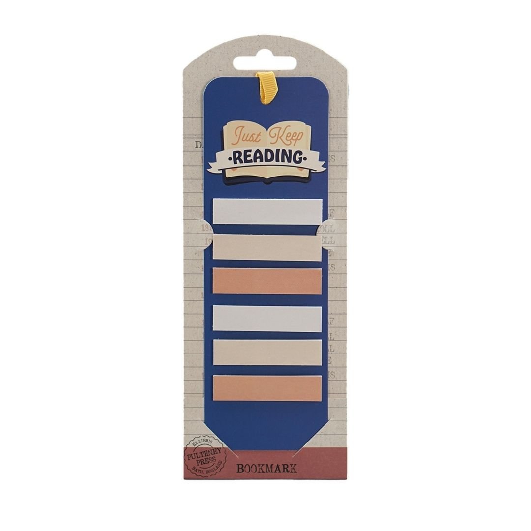 Bookmark with Sticky Tabs - Just Keep Reading - Half Moon Bay