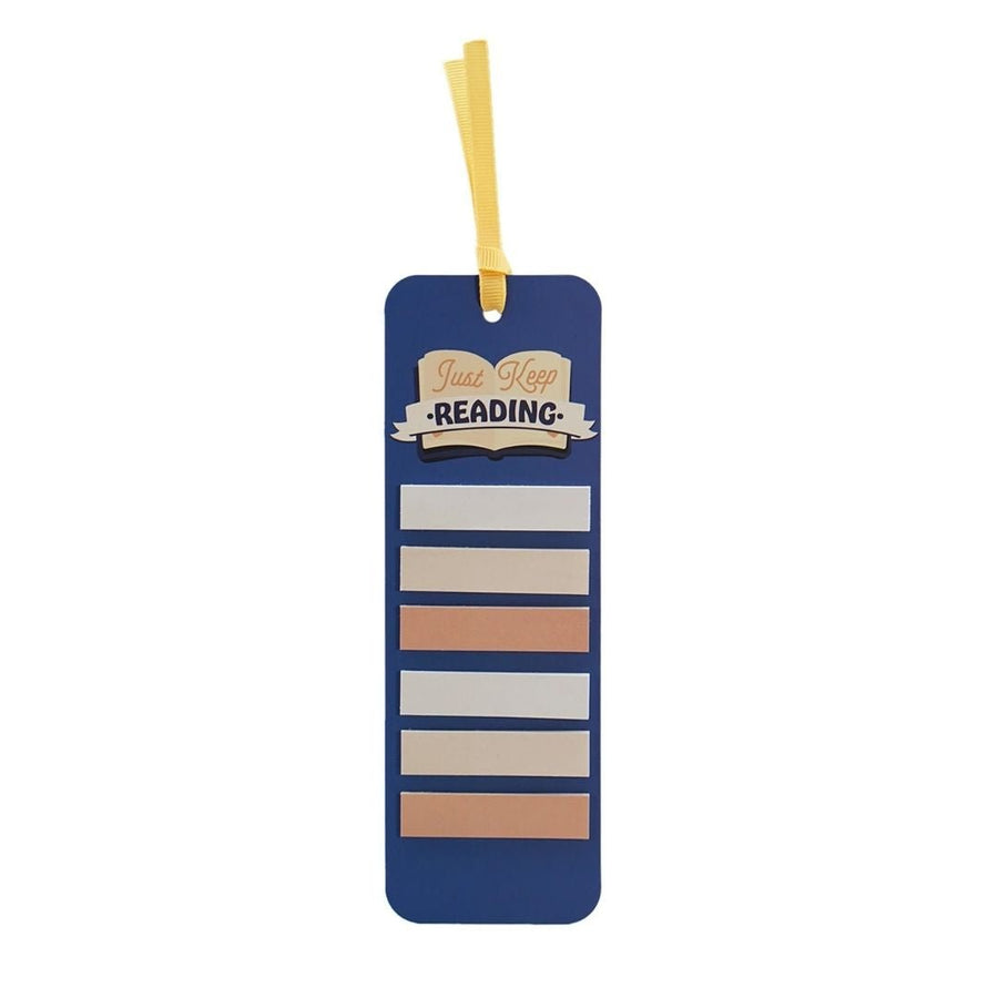 Bookmark with Sticky Tabs - Just Keep Reading - Half Moon Bay