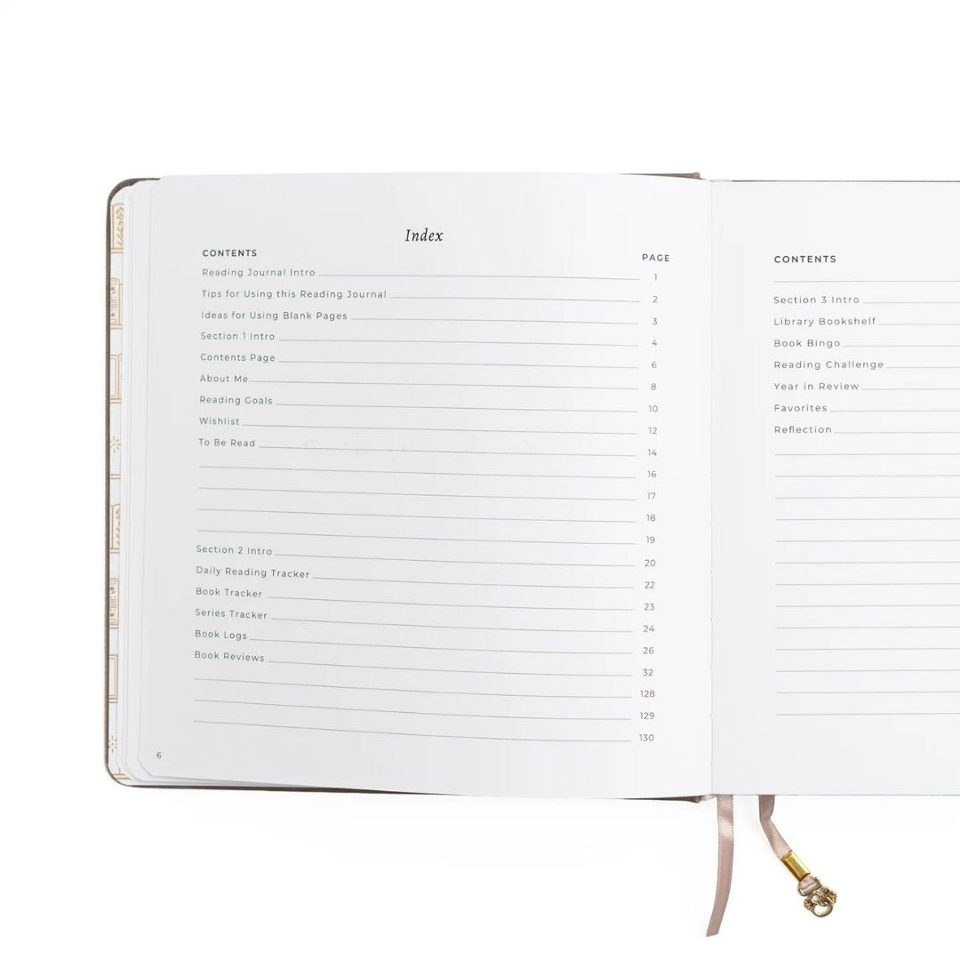 Bookshelf Reading Journal Square - Archer & Olive