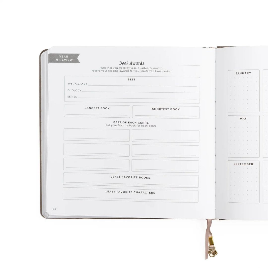 Bookshelf Reading Journal Square - Archer & Olive