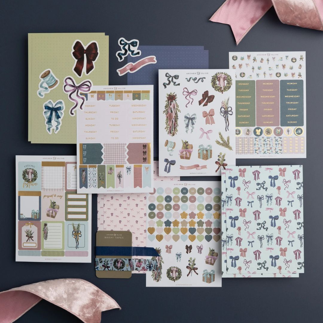 Bows & Boughs Monthly Planner Kit Archer & Olive - Archer & Olive