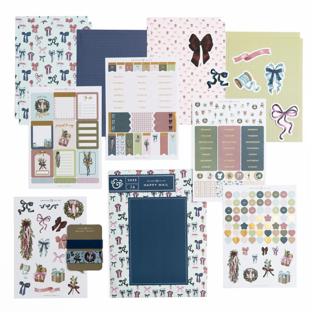 Bows & Boughs Monthly Planner Kit Archer & Olive - Archer & Olive