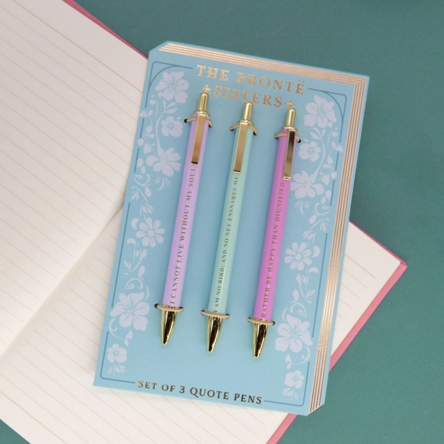 Bronte Sisters Set of 3 Metal Ballpoint Pens - Portico Designs