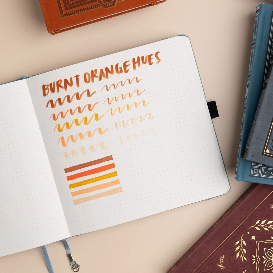 Burnt Orange Hues Calliograph Pens - Set of 5 - Archer & Olive
