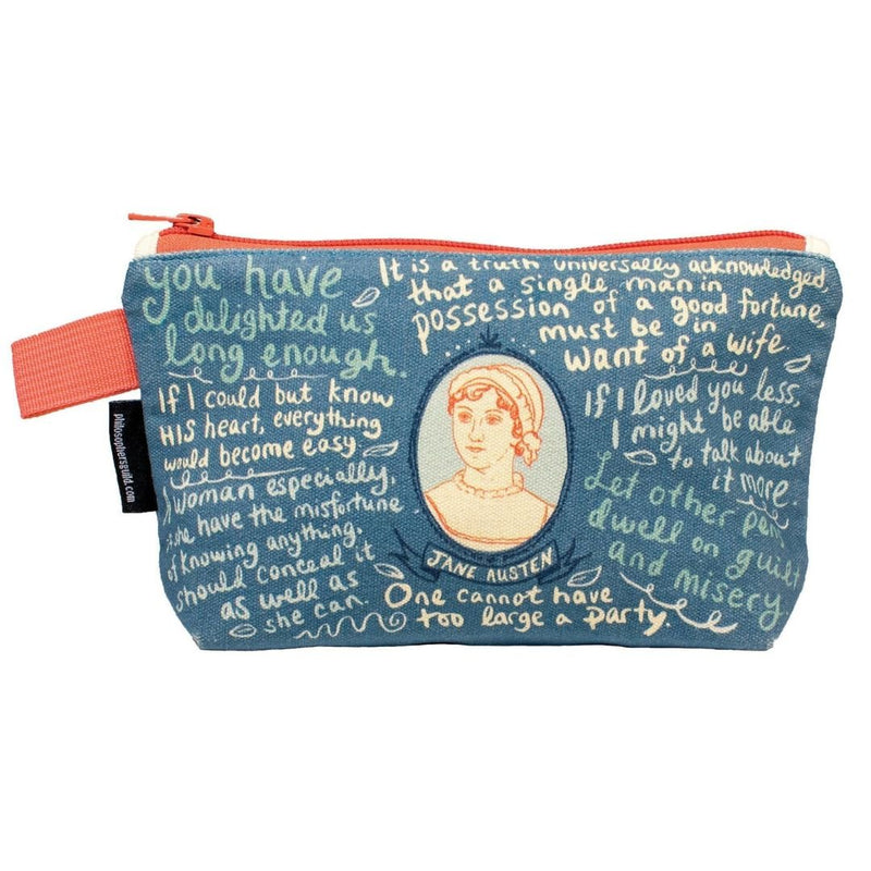 Canvas Pencil Case - The Unemployed Philosophers Guild-Jane Austen Front