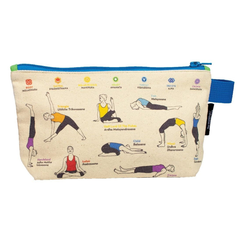 Canvas Pencil Case - The Unemployed Philosophers Guild-Yoga Poses Back
