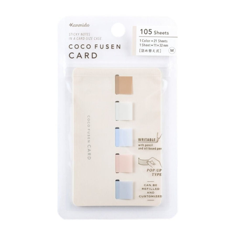 Card Sticky Note Dispenser Coco Fusen - Dried Flowers M - Kanmido