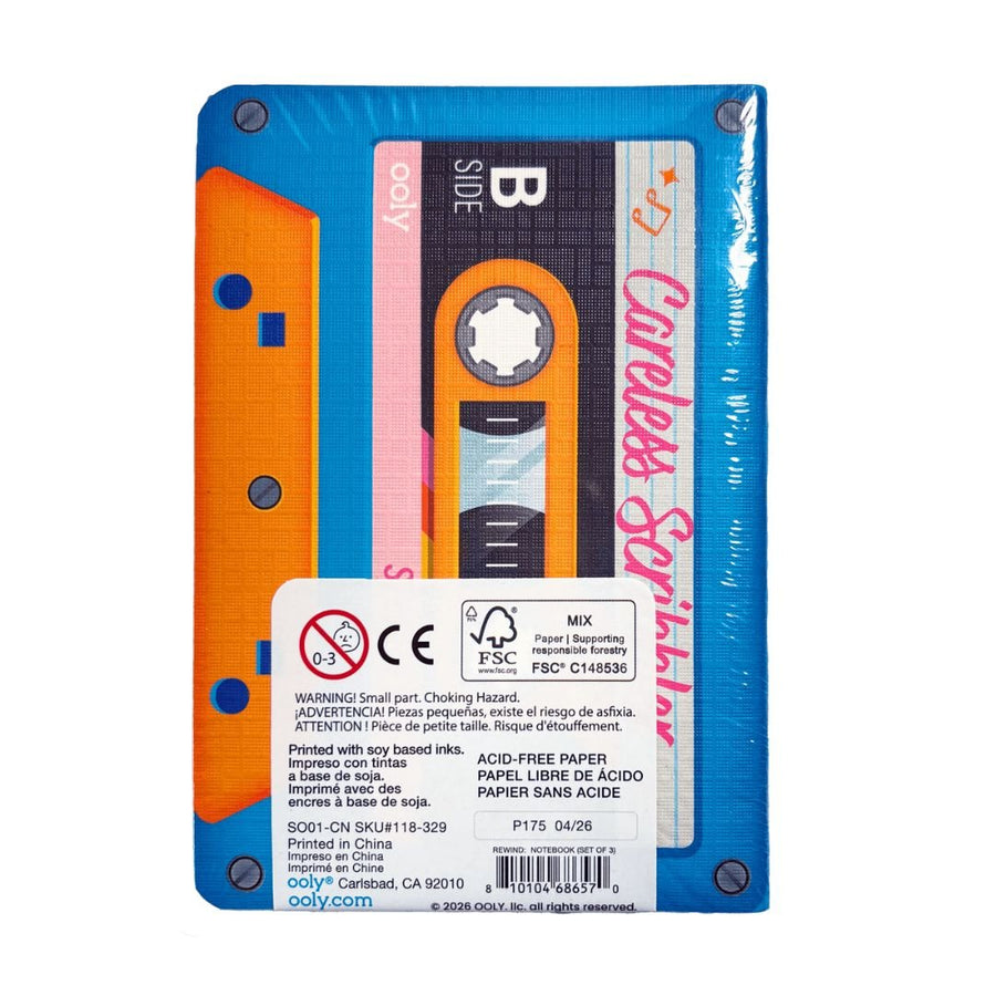 Cassette Notebooks Set of 3 - Ooly - Ooly