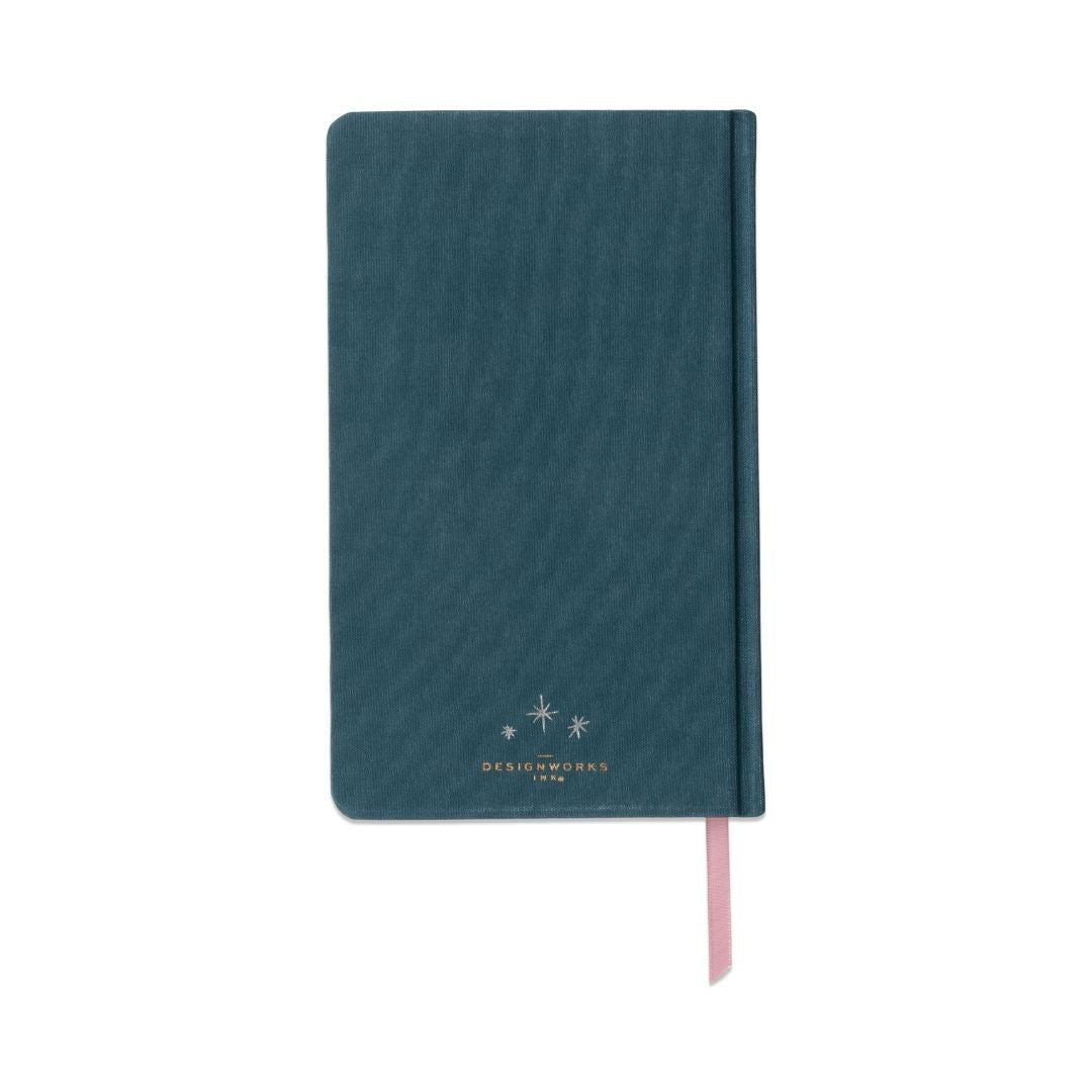 Celestial Bookcloth Journals - Teal Moon - Designworks Collective