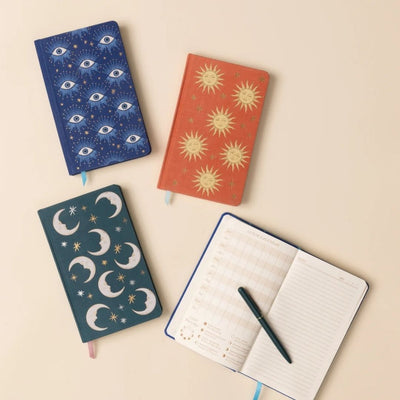 Celestial Bookcloth Journals - Terracotta Sun - Designworks Collective