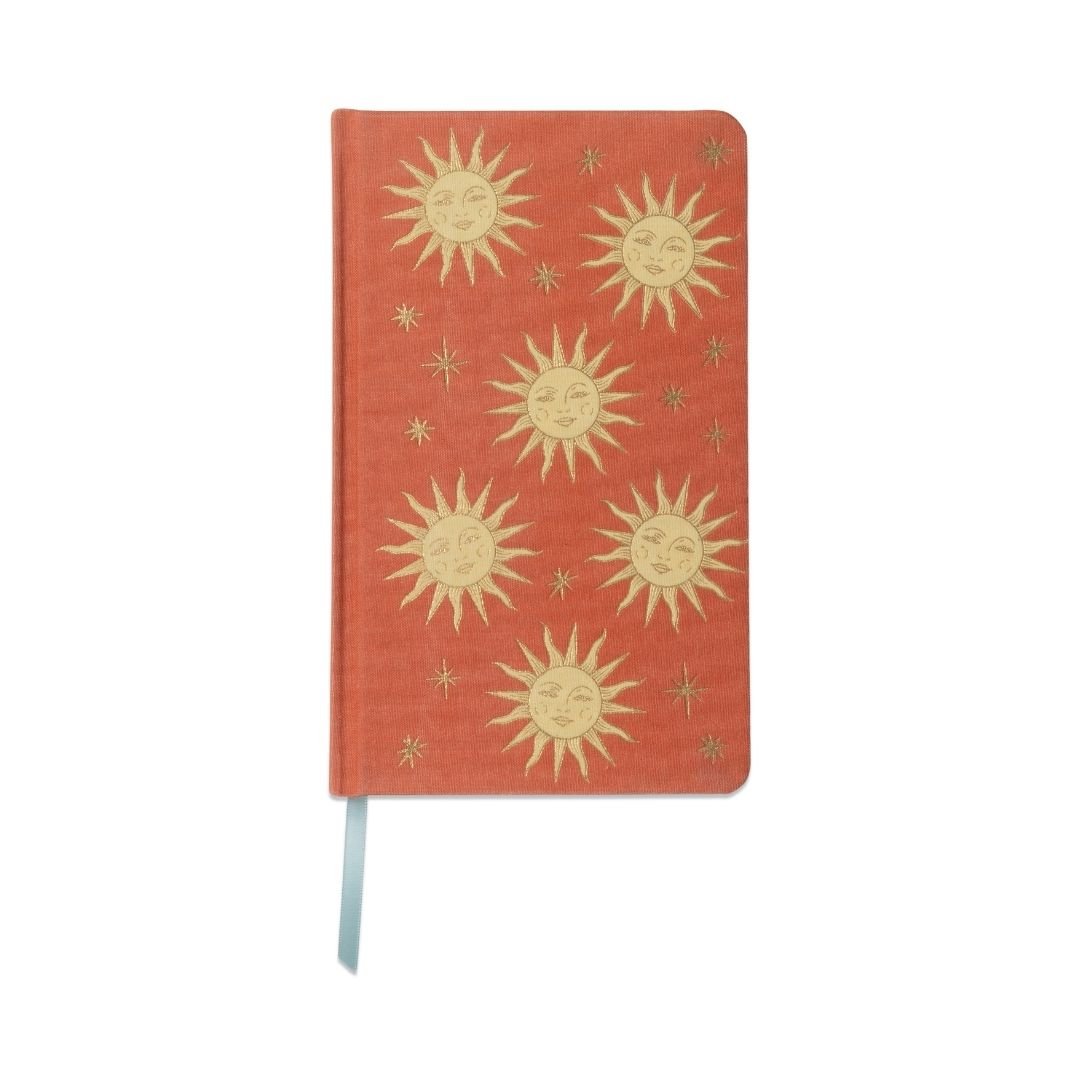 Celestial Bookcloth Journals - Terracotta Sun - Designworks Collective