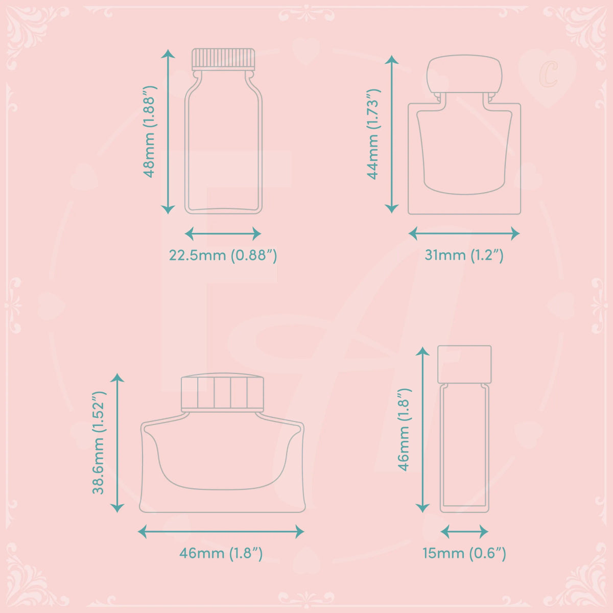 Clear Ink Bottle Stamps - Set C - Felicity's Attic