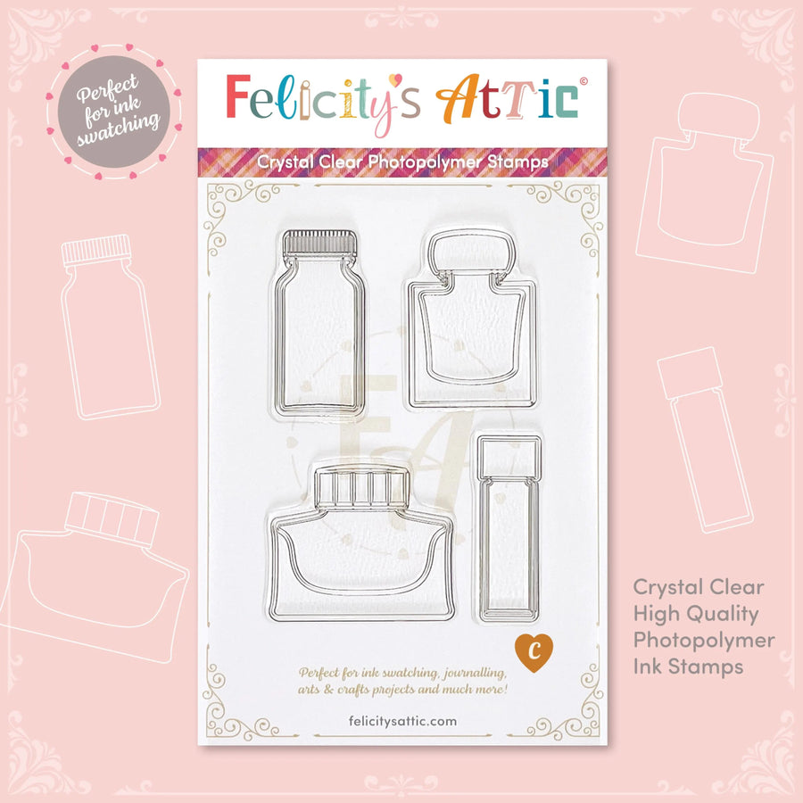 Clear Ink Bottle Stamps - Set C - Felicity's Attic