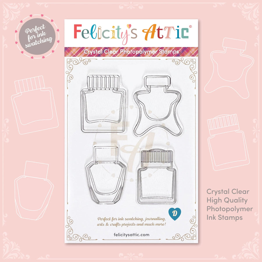 Clear Ink Bottle Stamps - Set D - Felicity's Attic