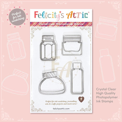 Clear Ink Bottle Stamps - Set F - Felicity's Attic