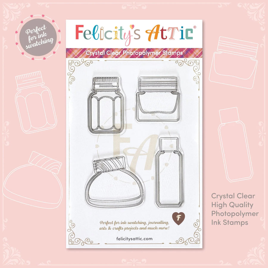 Clear Ink Bottle Stamps - Set F - Felicity's Attic
