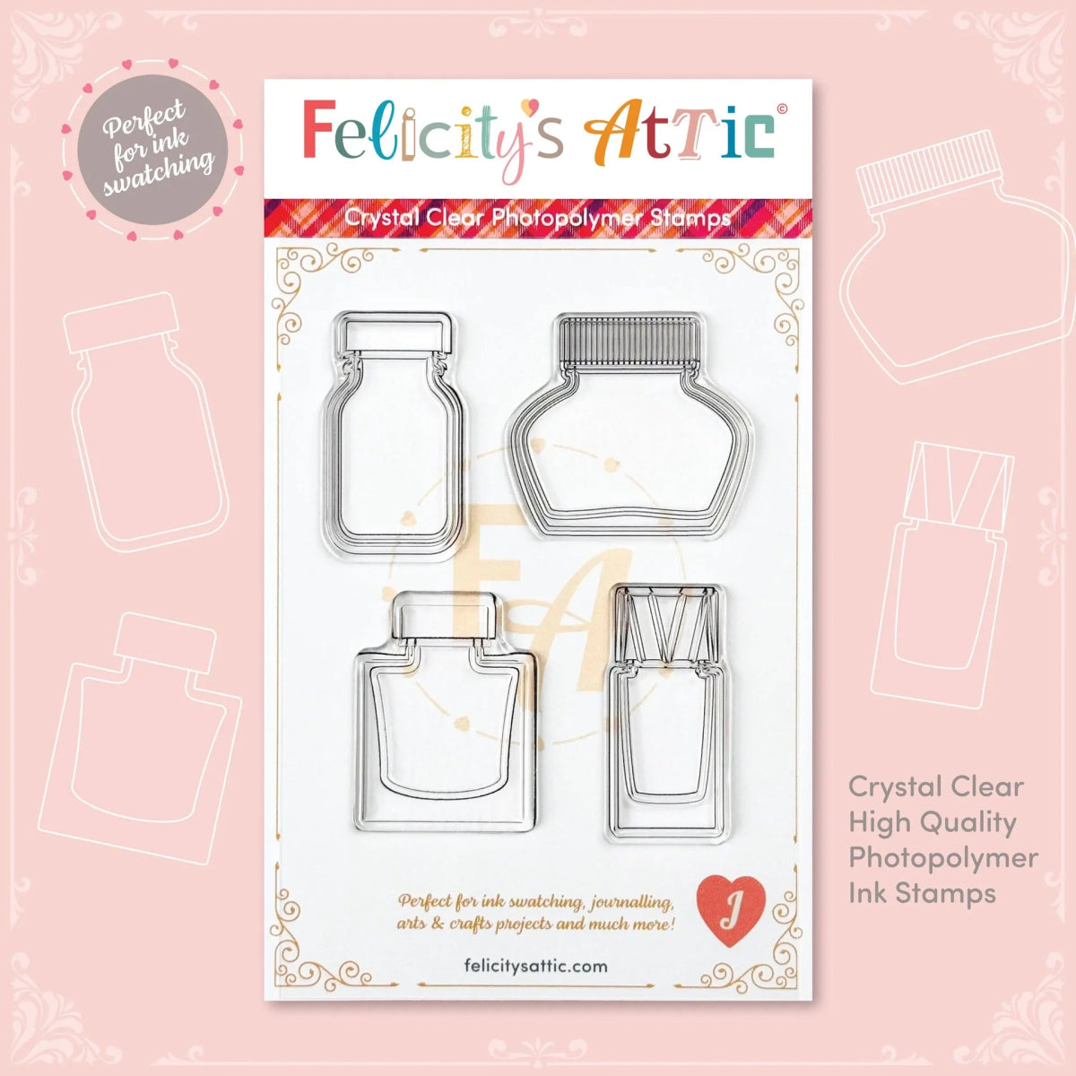 Clear Ink Bottle Stamps - Set J - Felicity's Attic