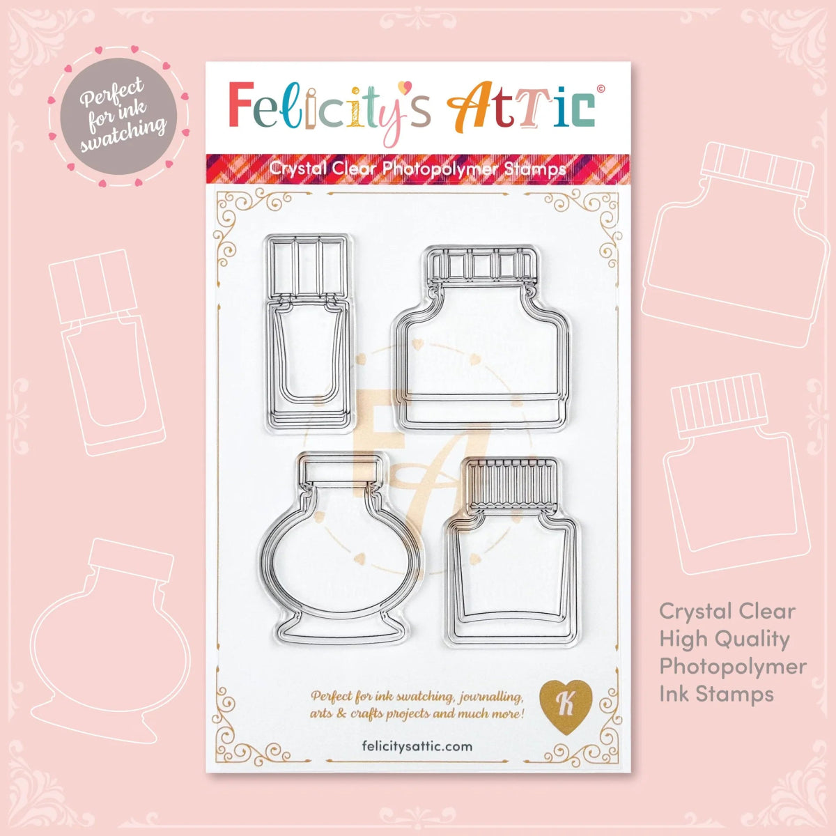 Clear Ink Bottle Stamps - Set K - Felicity's Attic