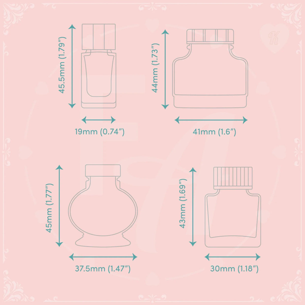 Clear Ink Bottle Stamps - Set K - Felicity's Attic