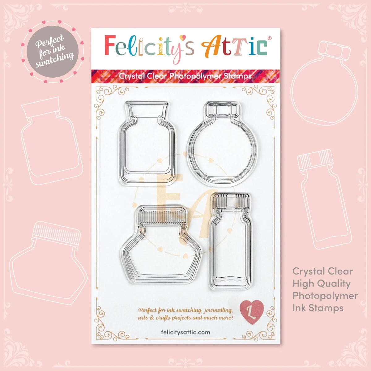 Clear Ink Bottle Stamps - Set L - Felicity's Attic