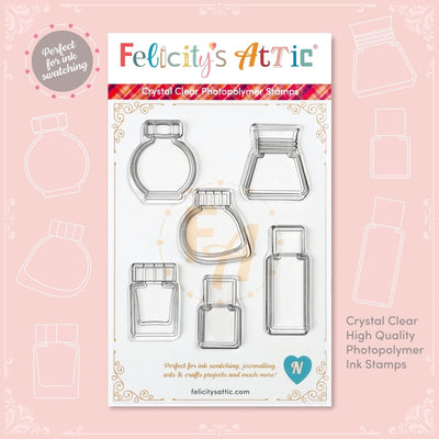 Clear Ink Bottle Stamps - Set N - Felicity's Attic