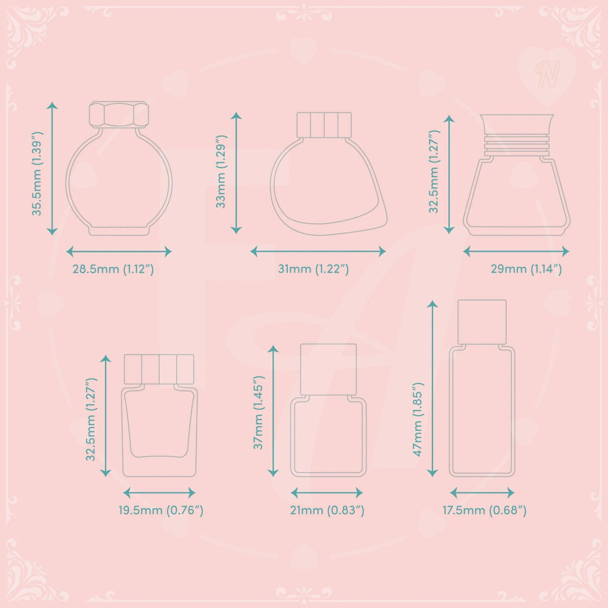 Clear Ink Bottle Stamps - Set N - Felicity's Attic