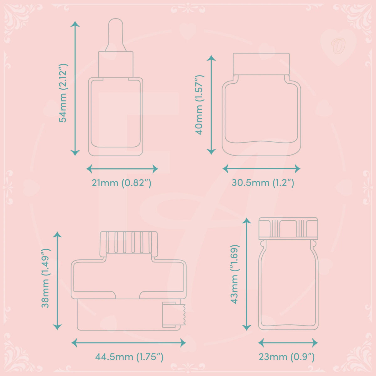 Clear Ink Bottle Stamps - Set O - Felicity's Attic